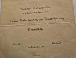 Gabriel und Franziska heiraten offensichtlich im September 1918