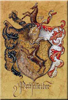 Chamois coat of arms - awarded 3.8.1693 to Gabriel Patscheider born 7.2.1637