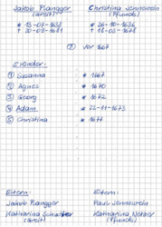 Klicken Sie auf das Foto um es zu vergrößern Handschriftliche Abschrift der Daten aus den Matriken des Tiroler Landesarchivs.