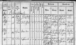 Klicken Sie auf das Foto um es zu vergrößern Taufbuchbucheintrag Losenstein 1820